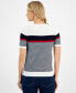 Фото #2 товара Women's Cotton Color-Blocked Crewneck Tee