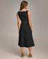 Фото #6 товара Women's Belted Asymmetric Midi Dress