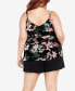 ფოტო #2 პროდუქტის Plus Size Nicole Print Cami