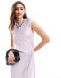 Фото #1 товара Bardot open back satin maxi dress in lilac