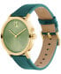 ფოტო #2 პროდუქტის Men's Bold Evolution 2.0 Swiss Quartz Green Leather Watch 40mm