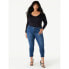 Фото #4 товара Sofia Jeans Plus Size Rosa Curvy Skinny Mid Rise Cropped Jeans Women's 18W Blue