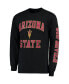 Men's Black Arizona State Sun Devils Distressed Arch Over Logo Long Sleeve Hit T-shirt Small - фото #3