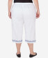 ფოტო #2 პროდუქტის Plus Size Summer Breeze Pull-On Border Cuff Capri Pants