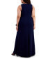 ფოტო #2 პროდუქტის Plus Size Side-Ruffle Sleeveless Gown
