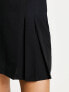 Miss Selfridge pleated mini skirt in black