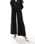 Object wide leg jean co-ord with contrast waistband in washed black