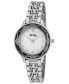 Фото #1 товара Часы Bob Mackie Quartz Silver-Tone Watch 34mm