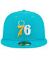 Фото #3 товара Men's Turquoise Philadelphia 76ers 3-Time Champions Breeze Grilled Yellow Undervisor 59FIFTY Fitted Hat