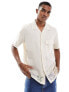 Paul Smith linen revere collar shirt with applique edging