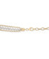 Фото #5 товара Cultured Freshwater Pearl (5mm) Triple & Single Link Bracelet in Gold Vermeil, Created for Macy's