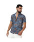 ფოტო #1 პროდუქტის Men's Icy Blue Artistic Bohemian Shirt