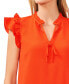 Women's Ruffle-Sleeve Peplum Top