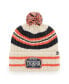 Фото #2 товара Men's Natural Detroit Tigers Home Patch Cuffed Knit Hat with Pom