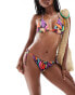 Фото #2 товара ASOS DESIGN Lillie tie side pant bikini bottom in multi abstract print