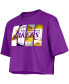 Фото #3 товара Women's Purple Los Angeles Lakers Cropped T-shirt