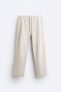 Faded cotton - linen trousers