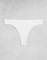 Фото #3 товара Weekday Cat ribbed 3 pack thongs in white