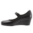 Фото #4 товара Trotters Willow T1964-001 Womens Black Narrow Leather Wedges Heels Shoes