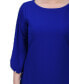 ფოტო #4 პროდუქტის Women's 3/4 Imitation Pearl Detail Petal Sleeve Dress