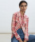 Women's Check Cotton Shirt Синий, 8 - фото #8