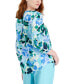 Фото #3 товара Women's 100% Linen Printed Square-Neck Top, Created for Macy's