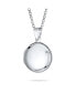 ფოტო #1 პროდუქტის Large Simple Dome Round Circle Photo Lockets For Women That Hold Pictures Polished .925 Silver Locket Necklace Pendant