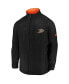 ფოტო #2 პროდუქტის Men's Black Anaheim Ducks Authentic Pro Locker Room Rink Raglan Full-Zip Jacket