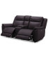 Фото #3 товара Addyson 77" 3-Pc. Leather Sofa with 2 Zero Gravity Recliners with Power Headrests & 1 Console, Created for Macy's