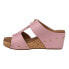 Фото #3 товара Corkys Taboo Studded Embossed Wedge Womens Pink Casual Sandals 41-0262-BLSH