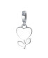 Фото #1 товара Шарм Bling Jewelry Love Grows Red Flower Heart Dangle