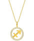 Giani Bernini cubic Zirconia Zodiac Halo 18" Pendant Necklace in 18k Gold-Plated Sterling Silver, Created for Macy's - фото #3