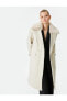 Фото #3 товара Пальто женское Koton Uzun Kaşe Kaban Длинное пальто съемным синтетическим мехом и карманами