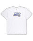 Men's White, Charcoal Los Angeles Rams Big and Tall T-shirt and Shorts Set