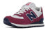 Кроссовки мужские New Balance NB 574 低帮 酒红象牙白 41.5 - фото #2