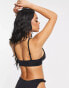 Фото #2 товара ASOS DESIGN mix and match knot front crop bikini top in black