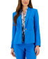 Petite Crepe One-Button Blazer