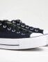 Converse Chuck Taylor All Star Ox Lift stacked sole trainers in black