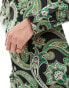 Фото #3 товара ASOS DESIGN paisley print shirt in black and green