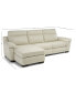 Фото #21 товара Julius II 3-Pc. Leather Chaise Sectional Sofa With 2 Power Recliners, Power Headrests And USB Power Outlet