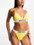 Фото #4 товара Tommy Jeans archive triangle bikini top in yellow