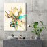 Фото #2 товара Watercolor moose Gallery-Wrapped Canvas Wall Art - 18" x 24"