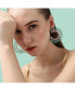 ფოტო #3 პროდუქტის Women's Stone Hoop Earrings