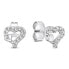 Charming heart earrings made of white gold EA526WAU