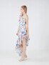 Фото #3 товара Bcbgmaxazria One Shoulder Floral Print Dress 6