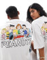 ASOS DESIGN unisex oversized license t-shirt with Peanuts Snoopy prints in white