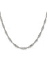 Stainless Steel Polished 3mm Singapore Chain Necklace