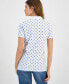Фото #2 товара Women's Dot Print Short Sleeve Polo Shirt