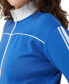 Women's Retro Sporty Zip Through Sweater