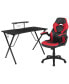 Фото #1 товара Gaming Desk And Racing Chair Set With Headphone Hook, And Monitor Stand